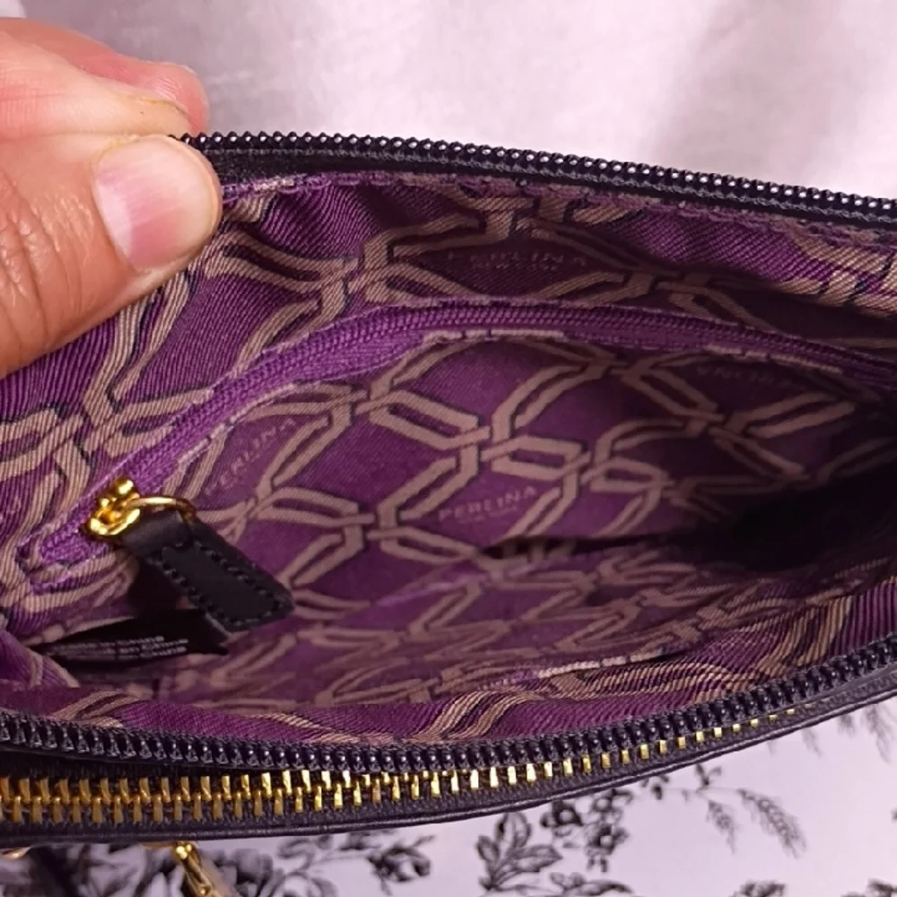 Perlina Elegant Black‎ Crossbody Bag
